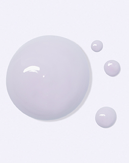 Four purple, creamy dots of Mary Kay® Oil-Free Hydrating Gel in various sizes
