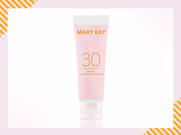 A tube of Mary Kay Mineral Sunscreen Broad Spectrum SPF 30