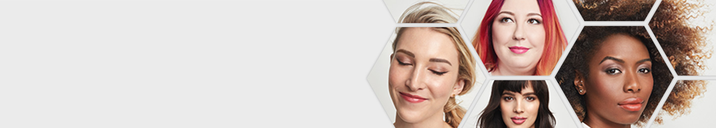 Collage of women with multiple skin tones representing the new shade match quiz for Mary Kay TimeWise 3D Foundation.