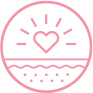 A pink icon illustrating better overall skin appearance